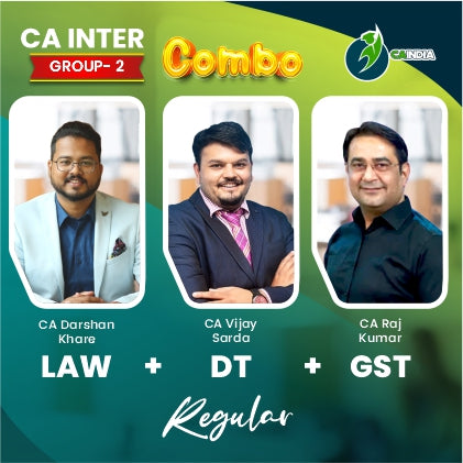 CA Inter Law CA Darshan Khare, DT CA Vijay Sarda and IDT CA Raj Kumar