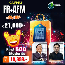 Load image into Gallery viewer, CA Final FR CA Parveen Jindal and AFM CA Aaditya Jain
