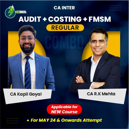 CA Inter Costing, FM-SM by CA R. K. Mehta and Audit by CA Kapil Goyal