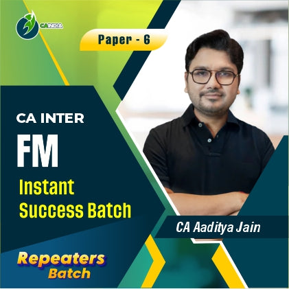 CA Inter FM Instant Success Batch by CA Aaditya Jain - Repeater Batch