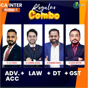 CA Inter Combo Adv Acc by CA Jai Chawla, Law by CA Shubham Singhal, DT ...