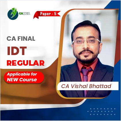 CA Final | Indirect Tax IDT | Regular Batch | CA Vishal Bhattad