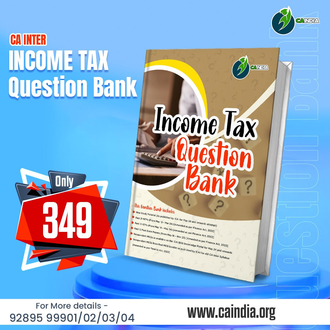 CA Inter Income Tax Question Bank & MCQ
