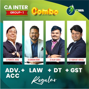 CA Inter Advance Accounts by CA Parveen Jindal, Law CA Darshan Khare, DT CA Vijay Sarda and GST by CA Yashvant Mangal
