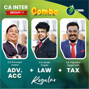 CA Inter Adv. Acc. by CA Parveen Jindal, Law by CA Harsh Gupta, Tax by CA Vijender Agarwal